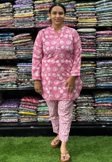 STRAIGHT TUNIC-PANT (PURE CAMRIC COTTON)