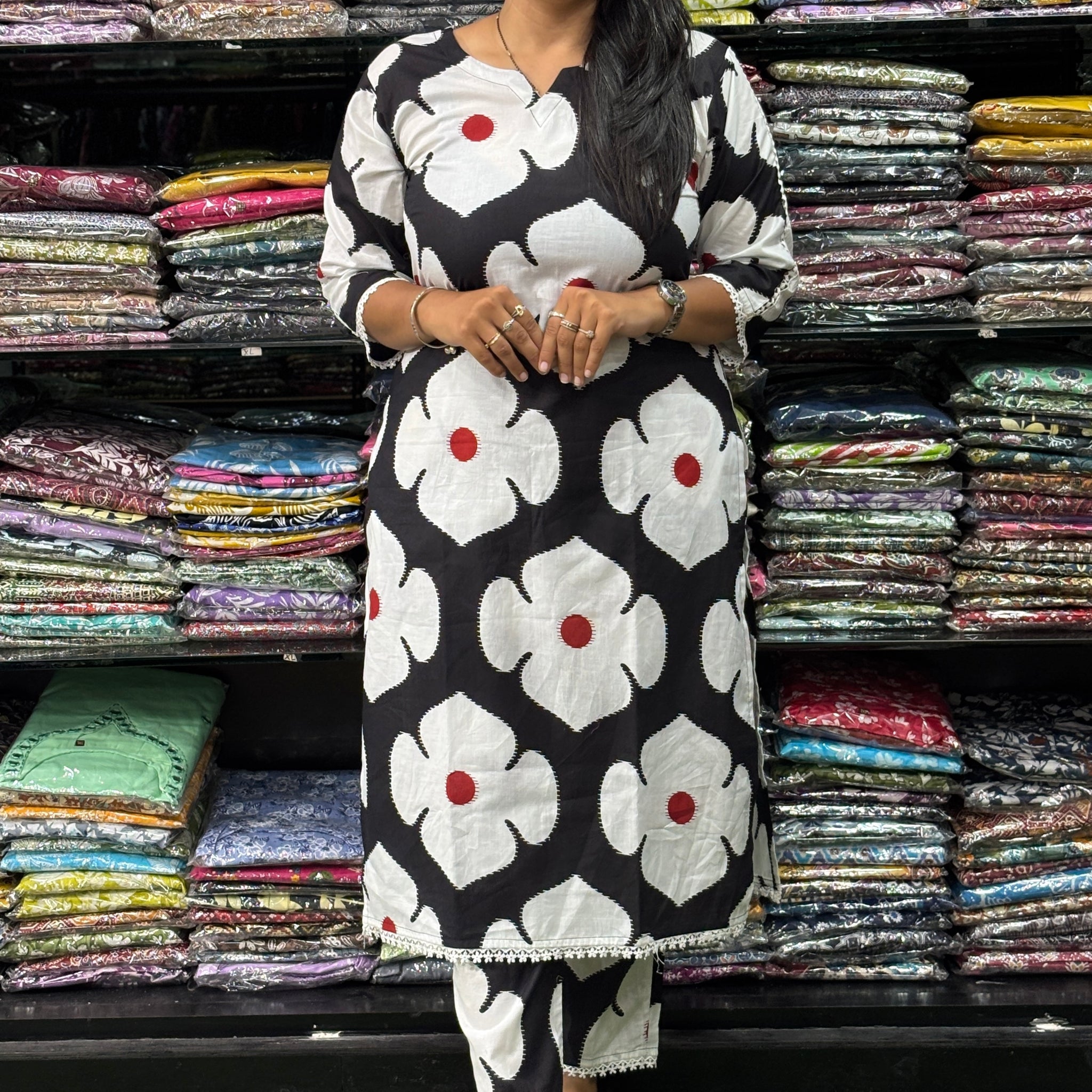 STRAIGHT KURTI-PANT (PURE CAMRIC COTTON)