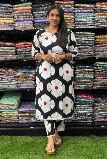 STRAIGHT KURTI-PANT (PURE CAMRIC COTTON)