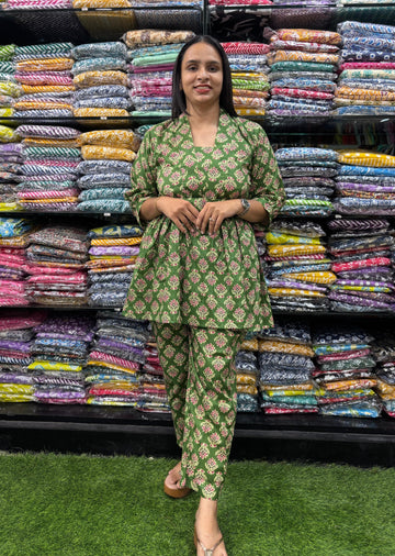 PURE COTTON ROUND TUNIC  WITH PANT