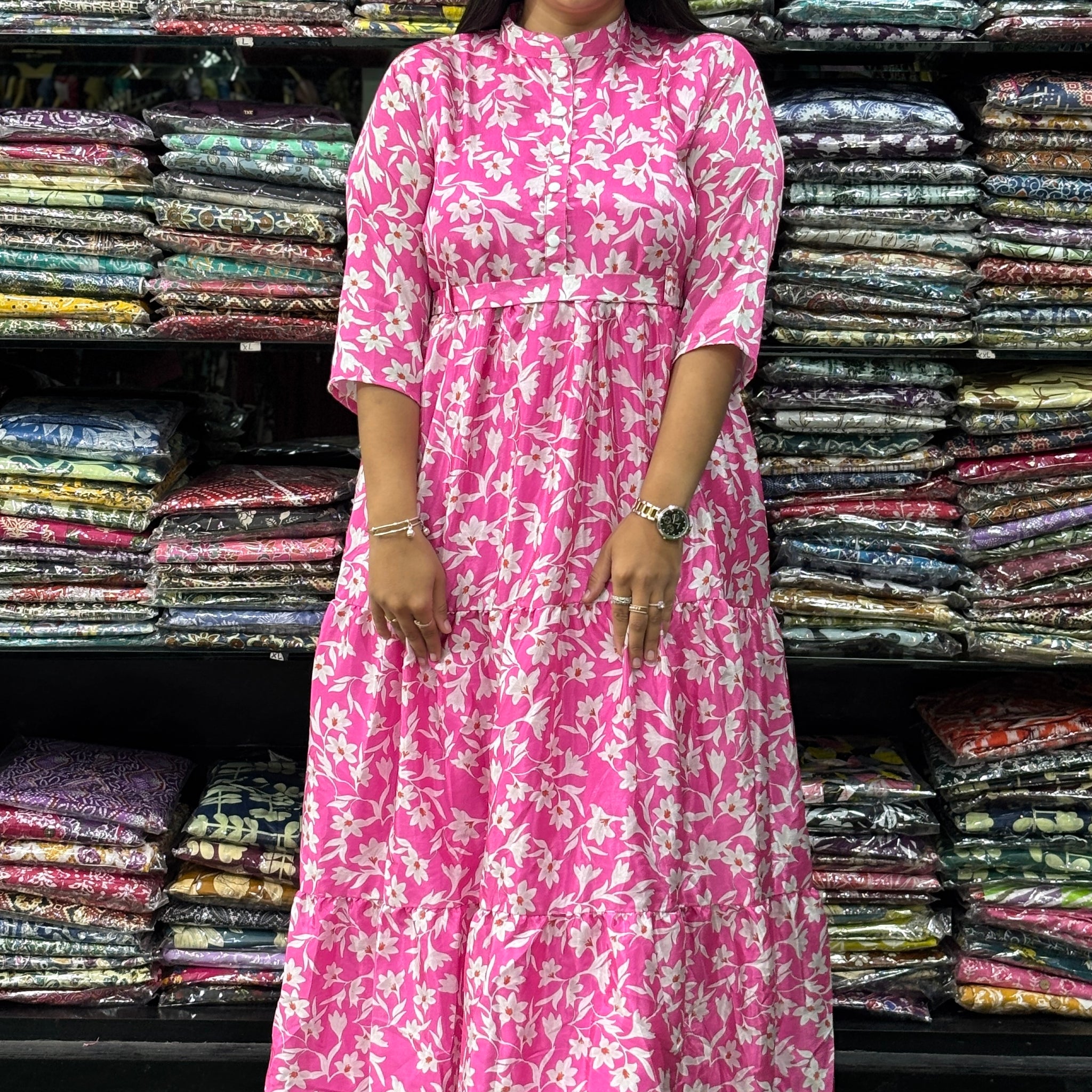 ROUND LONG KURTI (CHINON WITH LINING)