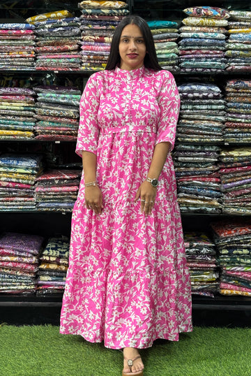 ROUND LONG KURTI (CHINON WITH LINING)
