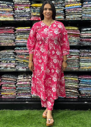 ALINE KURTI-PANT (EXPORT CAMRIC COTTON)