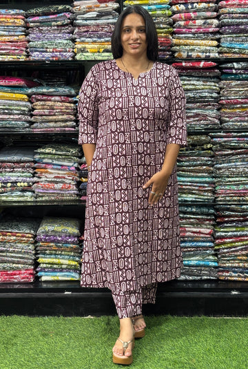 ALINE KURTI-PANT (PURE CAMRIC COTTON)