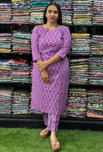 STRAIGHT KURTI-PANT (PURE COTTON)