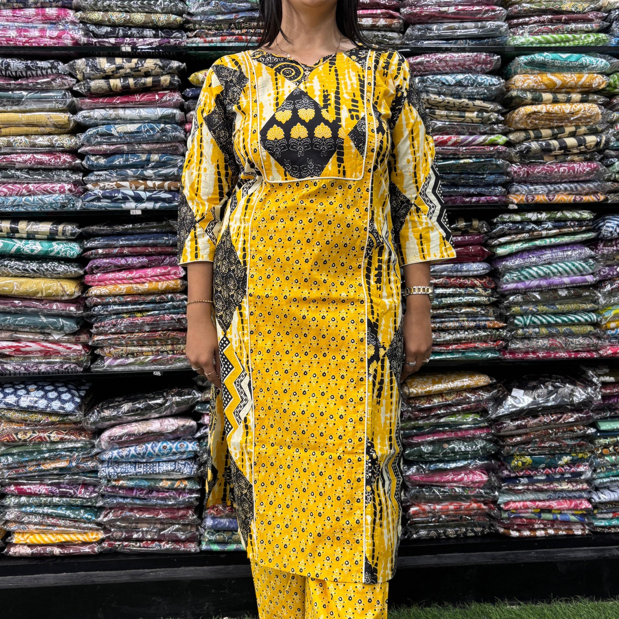 PURE COTTON STRAIGHT KURTI WITH PLAZO