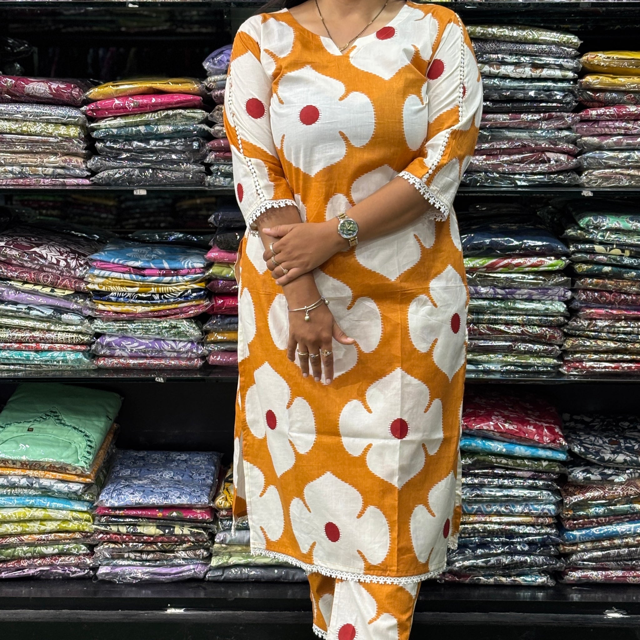 STRAIGHT KURTI-PANT (PURE CAMRIC COTTON)