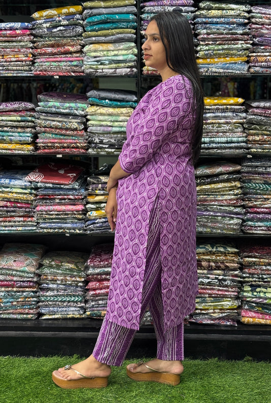 STRAIGHT KURTI-PANT (PURE COTTON)