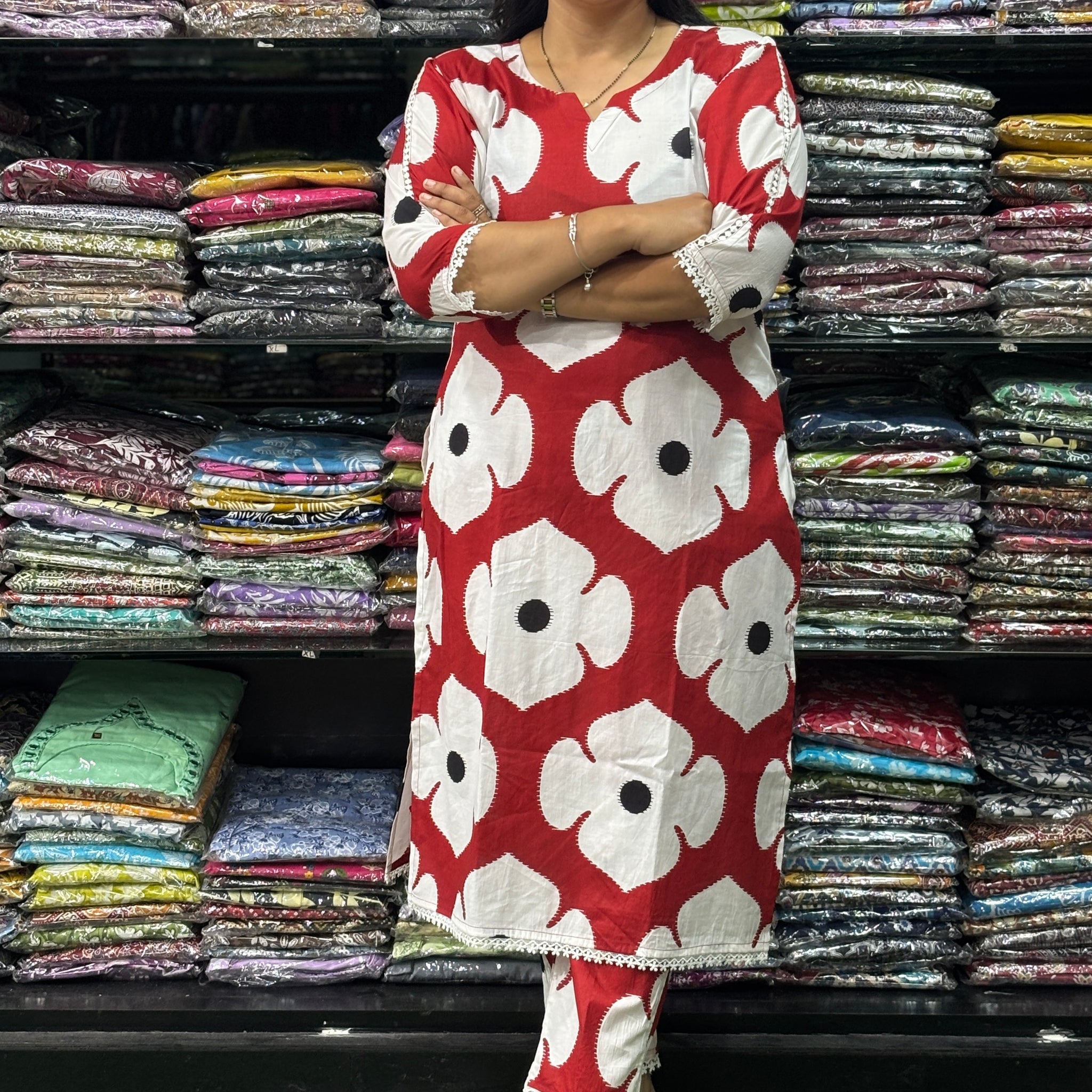 STRAIGHT KURTI-PANT (PURE CAMRIC COTTON)