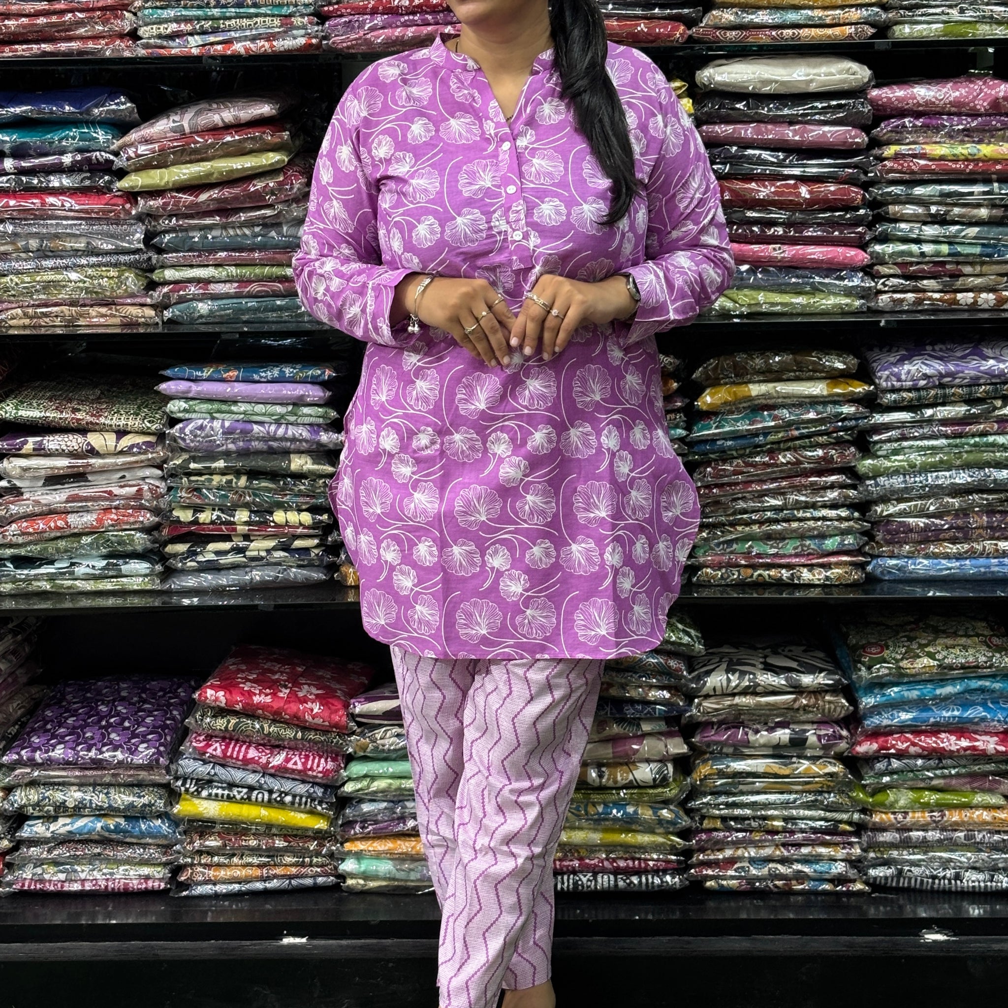 STRAIGHT TUNIC-PANT (PURE CAMRIC COTTON)