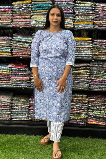 STRAIGHT KURTI-PANT (PURE COTTON)
