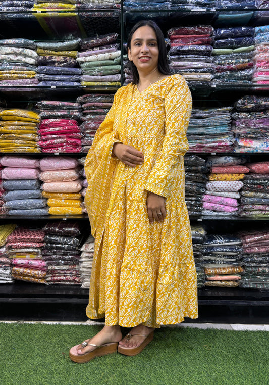 PURE  COTTON KURTI PANT & DUPATTA