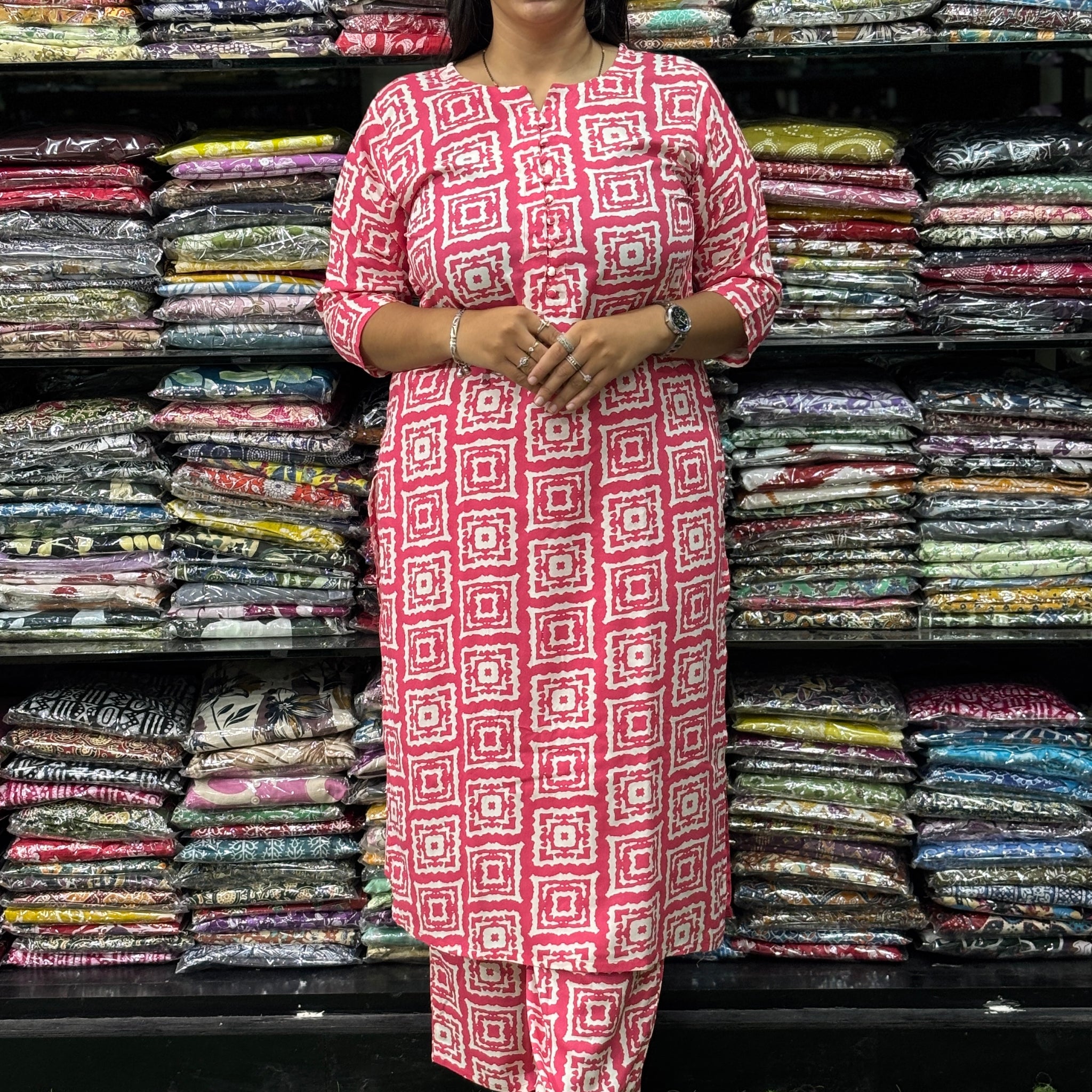 STRAIGHT KURTI-PLAZO (RAYON)