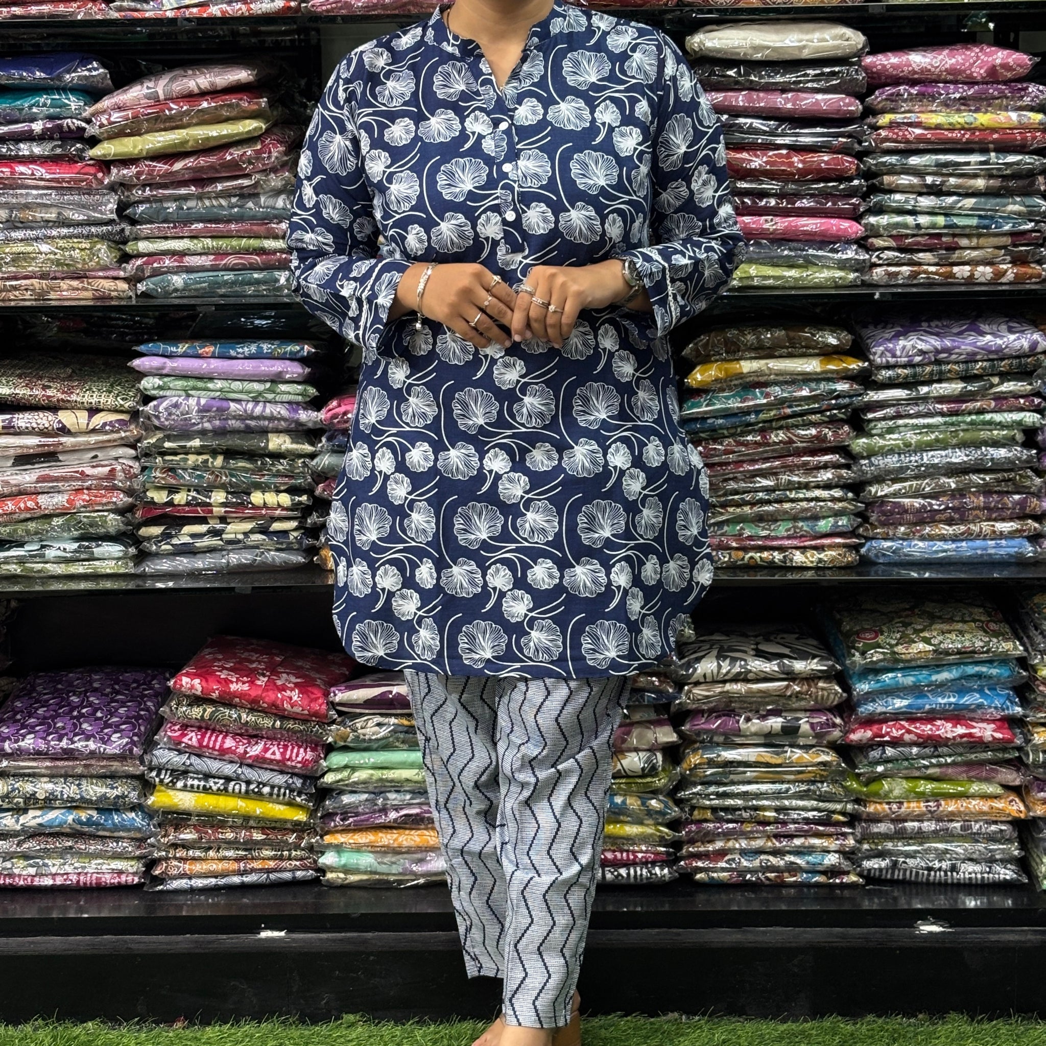 STRAIGHT TUNIC-PANT (PURE CAMRIC COTTON)