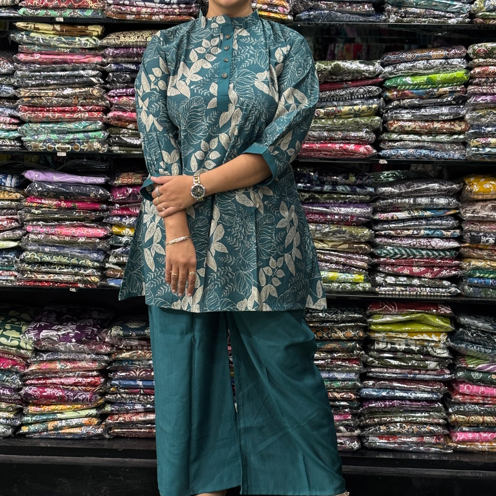 ALINE TUNIC & PLAZO (VERTICAN(POLY COTTON))