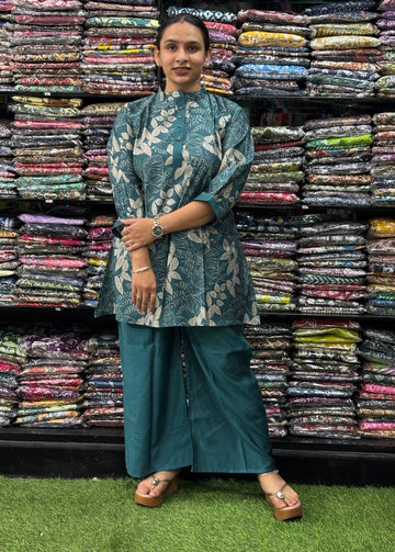 ALINE TUNIC & PLAZO (VERTICAN(POLY COTTON))