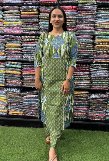 PURE COTTON STRAIGHT KURTI WITH PLAZO