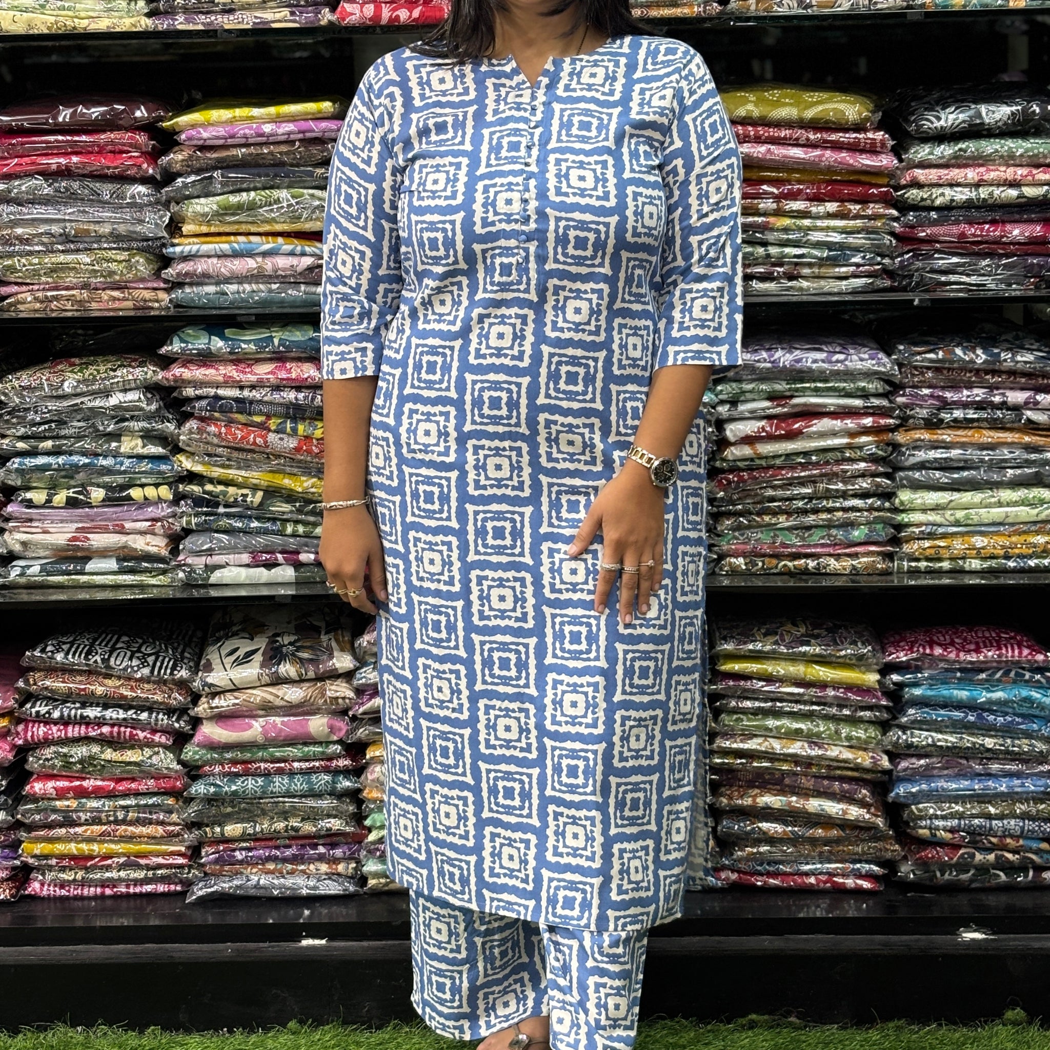 STRAIGHT KURTI-PLAZO (RAYON)