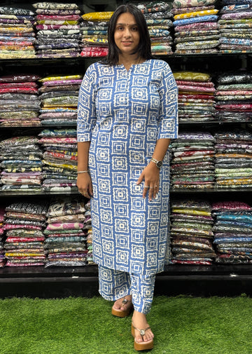 STRAIGHT KURTI-PLAZO (RAYON)