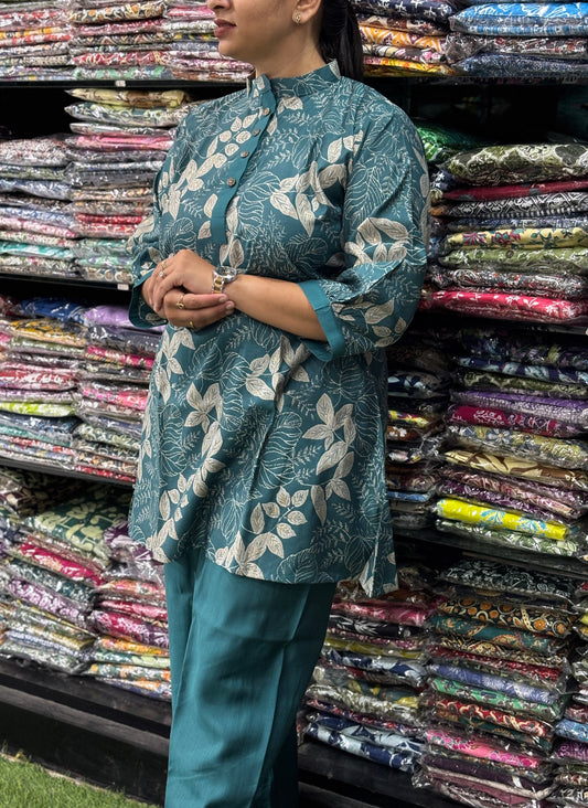 ALINE TUNIC & PLAZO (VERTICAN(POLY COTTON))