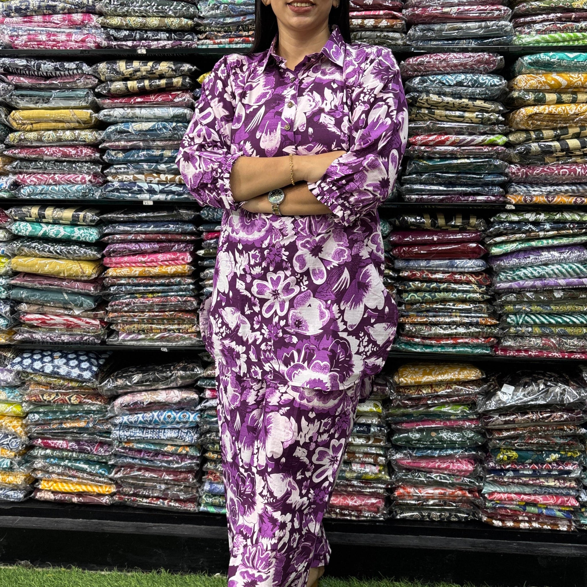 PURE COTTON SHORT KURTI WITH PLAZO