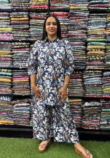 PURE COTTON SHORT KURTI WITH PLAZO