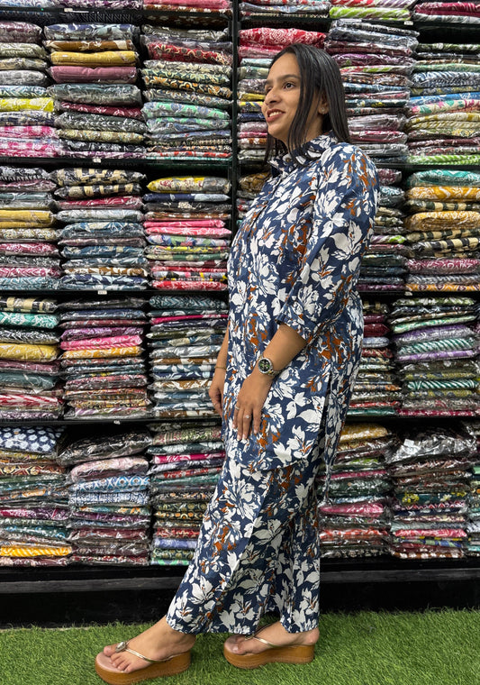 PURE COTTON SHORT KURTI WITH PLAZO