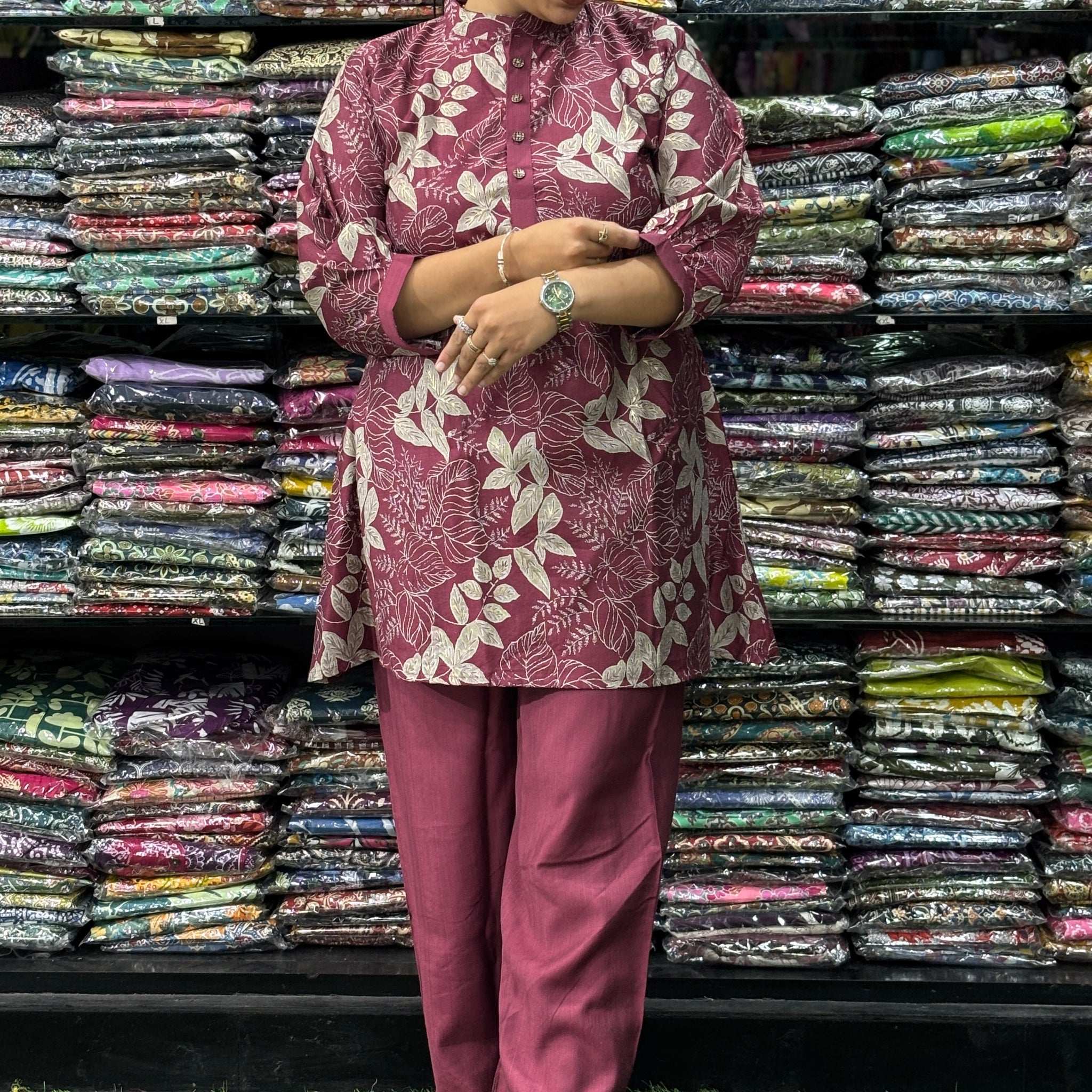 ALINE TUNIC & PLAZO (VERTICAN(POLY COTTON))