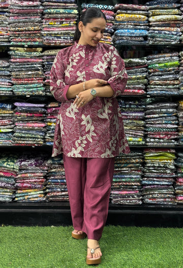 ALINE TUNIC & PLAZO (VERTICAN(POLY COTTON))