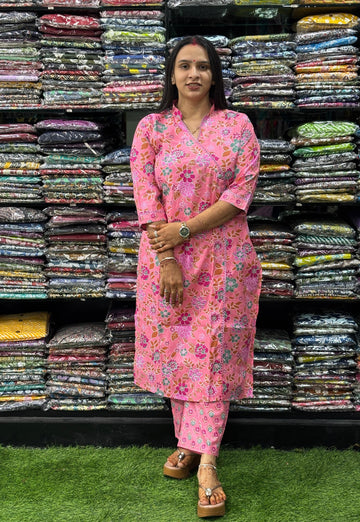 ANGRAKHA KURTI-PANT (PURE COTTON,STRAIGHT)