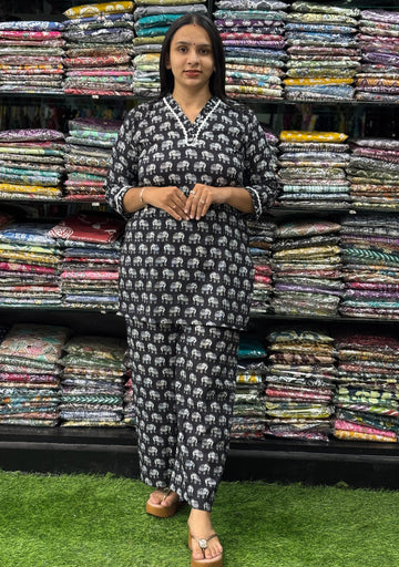 STRAIGHT TUNIC-PLAZO (PURE COTTON)