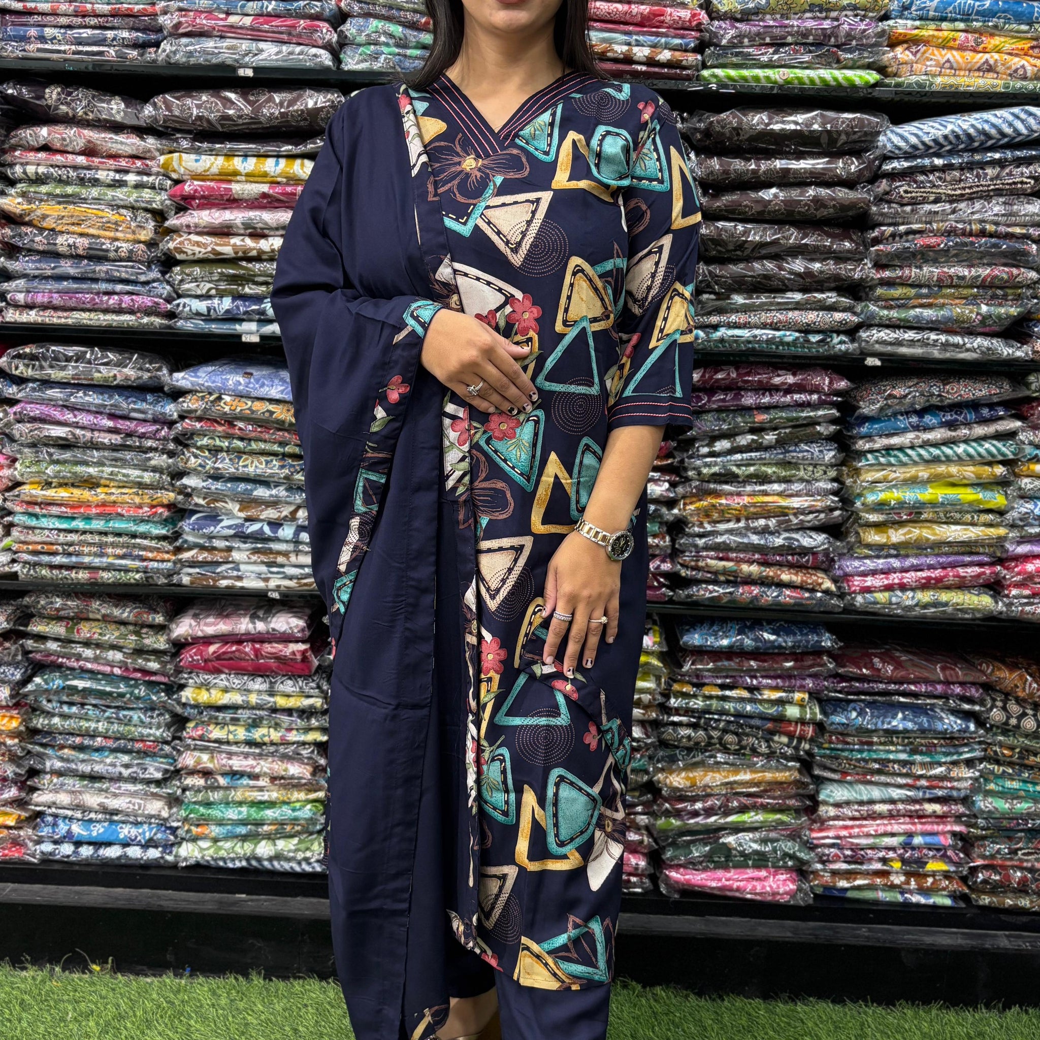 PURE COTTON STRAIGHT KURTI   PANT WITH DUPATTA