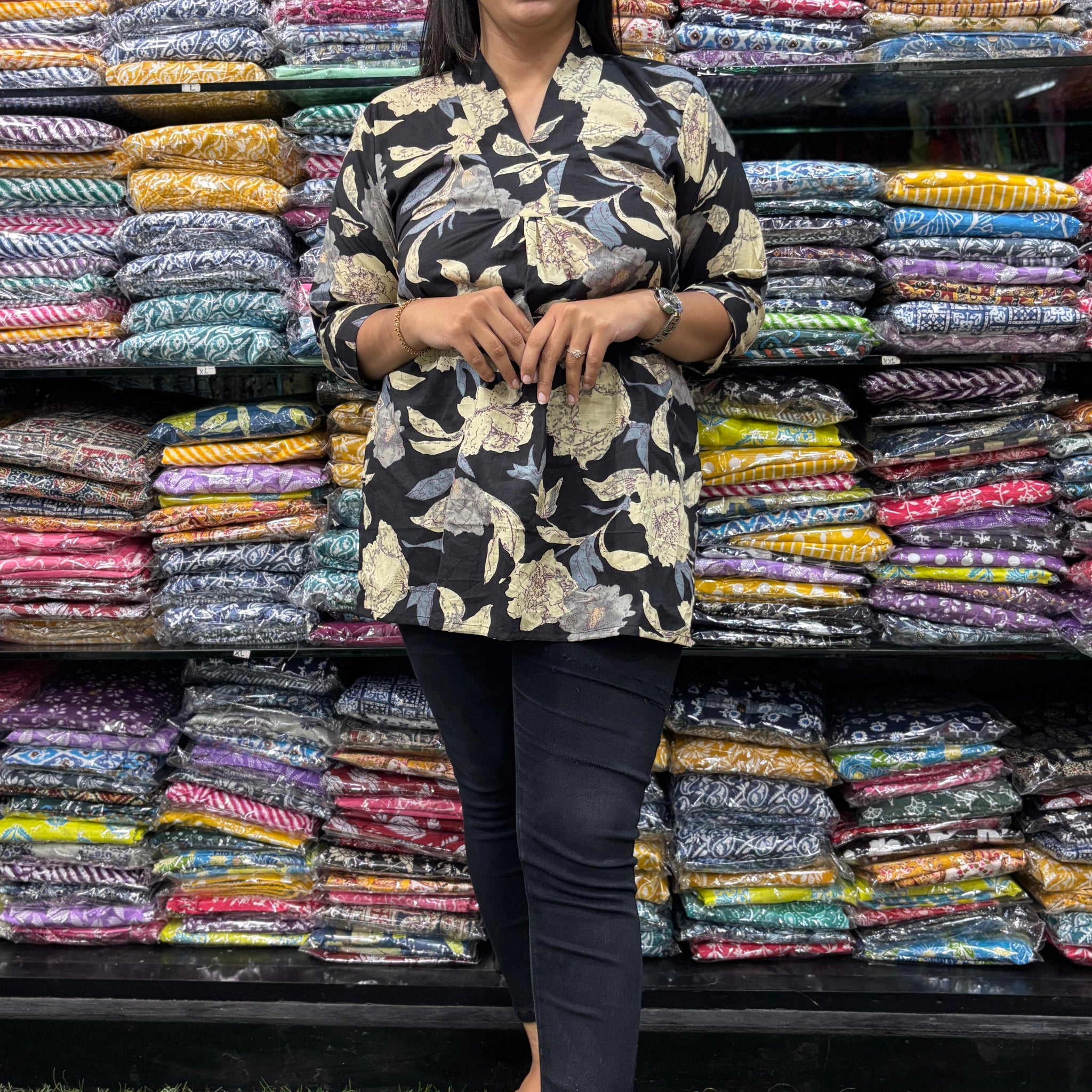 PURE COTTON VNECK TUNIC