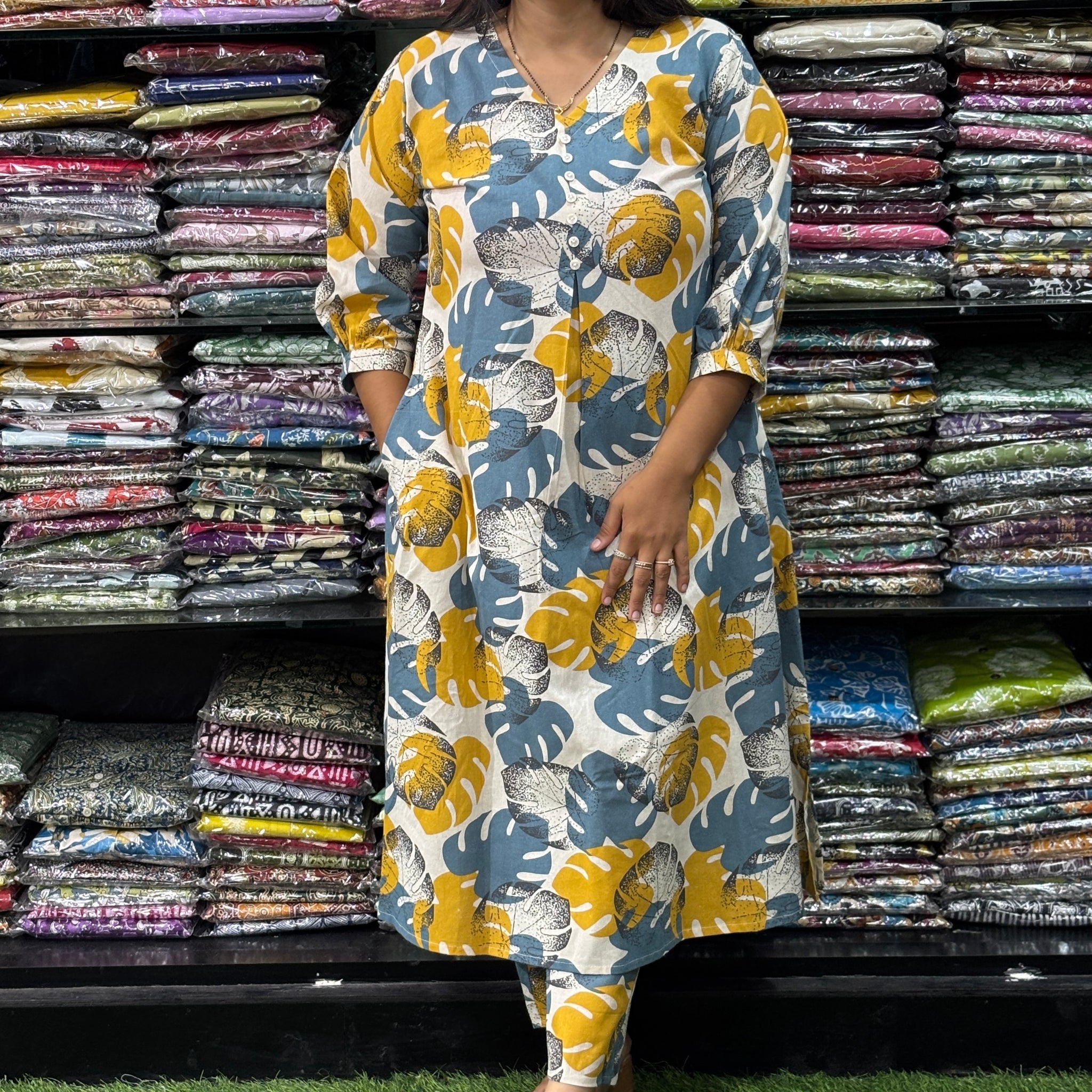 ALINE KURTI-PANT (FLEX COTTON)