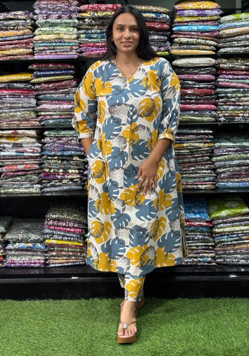 ALINE KURTI-PANT (FLEX COTTON)