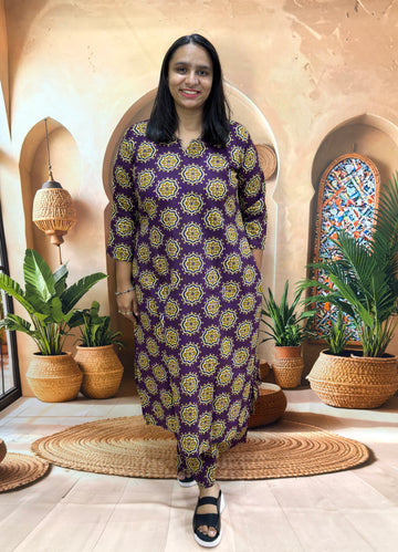 ALINE KURTI PLAZO (PURE CAMRIC COTTON)
