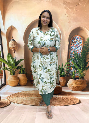 STRAIGHT KURTI PLAZO (VATICAN SILK)