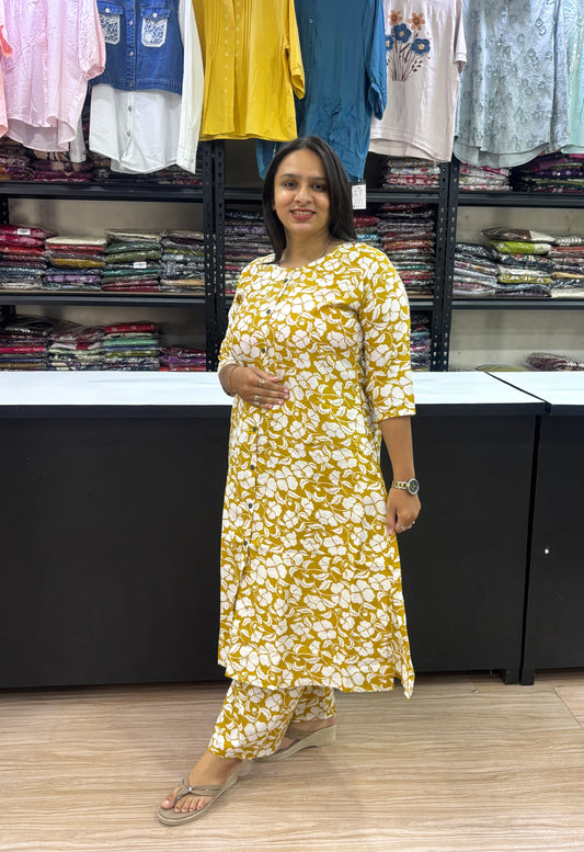 ALINE KURTI WITH PLAZO (POLYSTER COTTON)