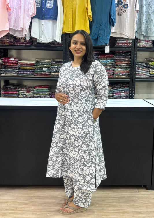 ALINE KURTI WITH PLAZO (POLYSTER COTTON)