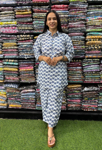 PURE COTTON SHORT KURTI WITH PLAZO