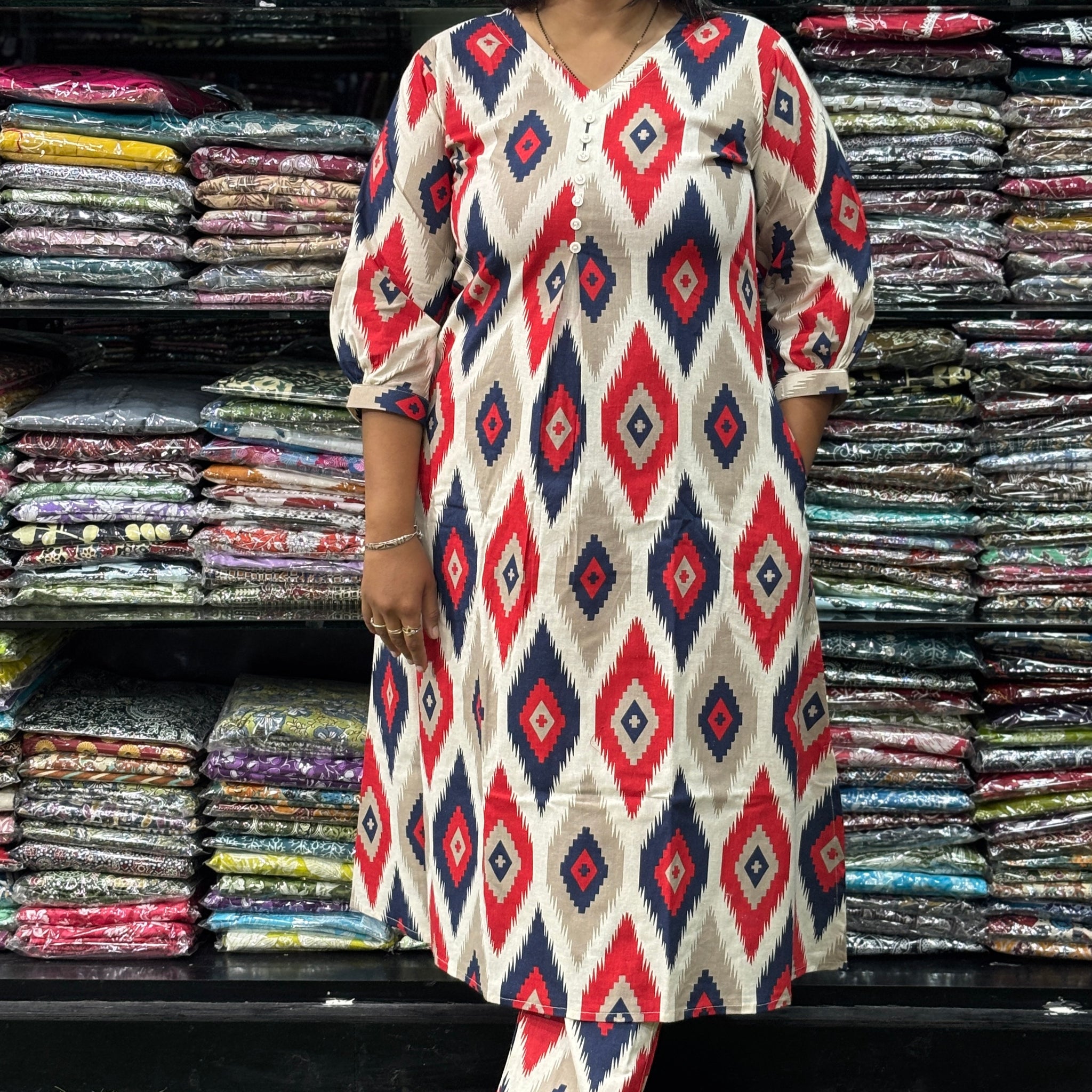 ALINE KURTI-PANT (FLEX COTTON)