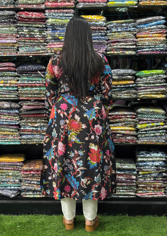 ALINE KURTI (PURE COTTON,SUIT COLLAR)