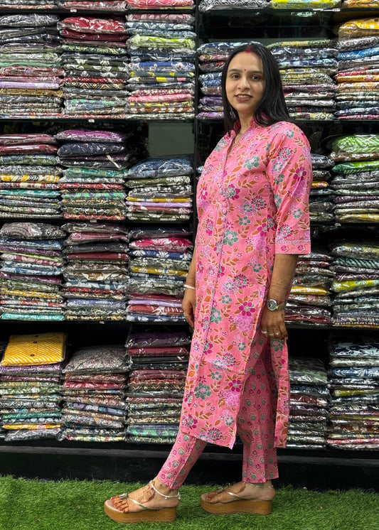 ANGRAKHA KURTI-PANT (PURE COTTON,STRAIGHT)