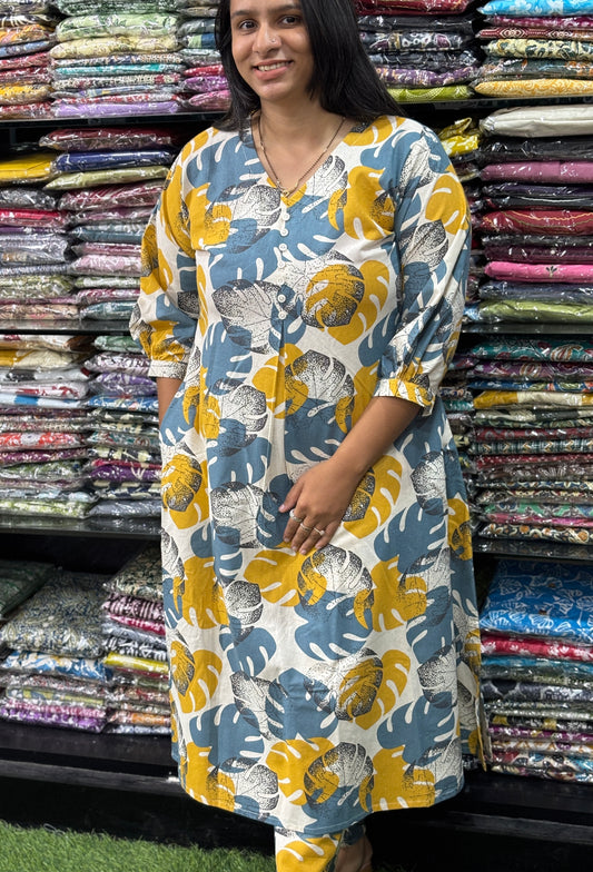 ALINE KURTI-PANT (FLEX COTTON)