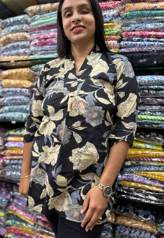 PURE COTTON VNECK TUNIC