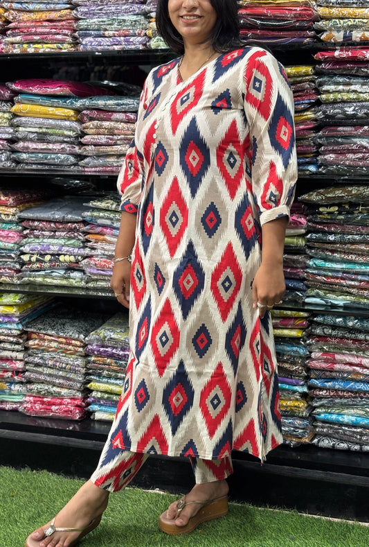 ALINE KURTI-PANT (FLEX COTTON)