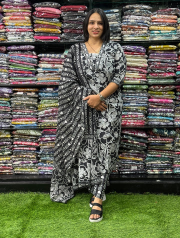 STRAIGHT KURTI PANT WITH DUPATTA (PURE CAMRIC COTTON WITH COTTON LINING,HANDWORK)