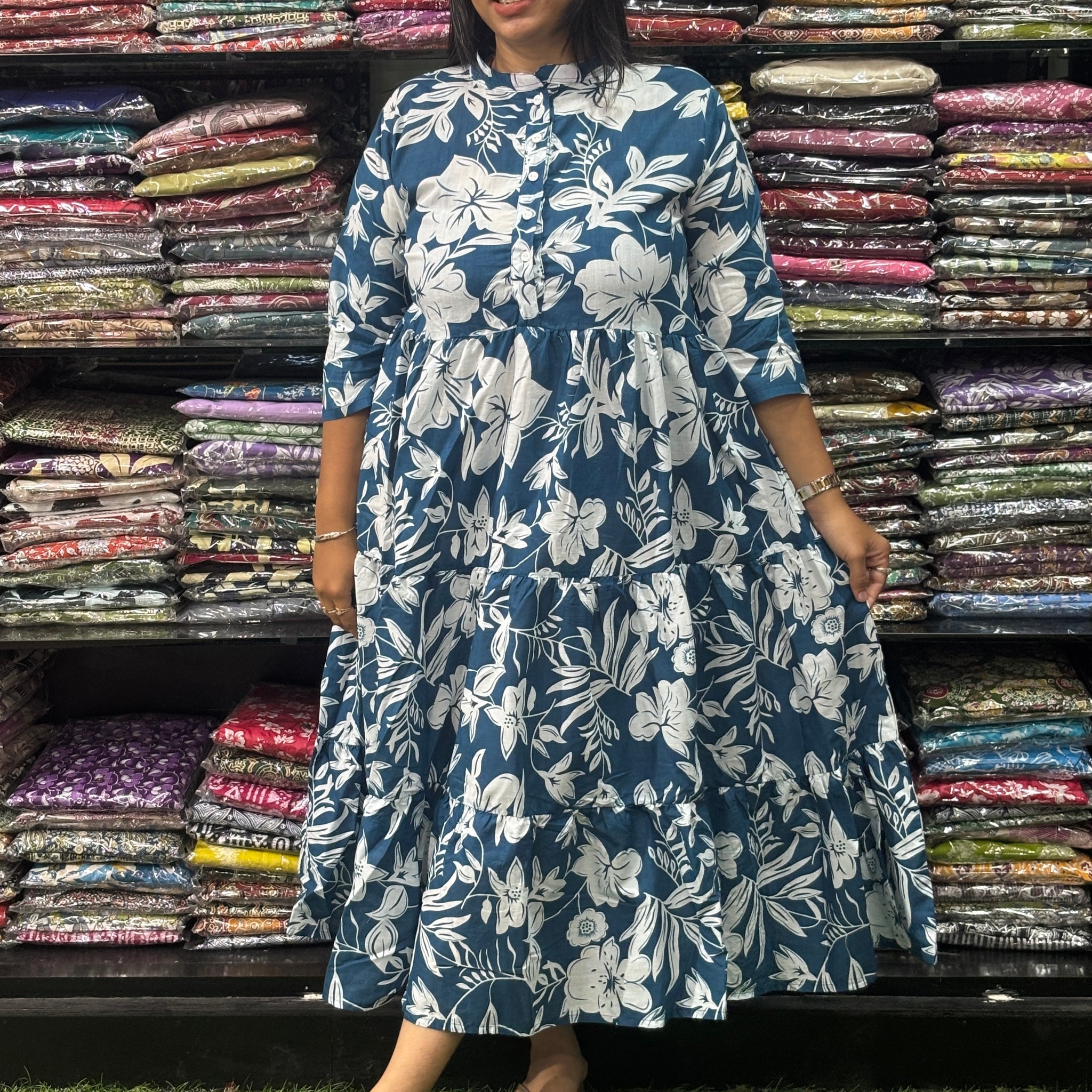 ROUND  ONEPIECE (PURE CAMRIC COTTON)