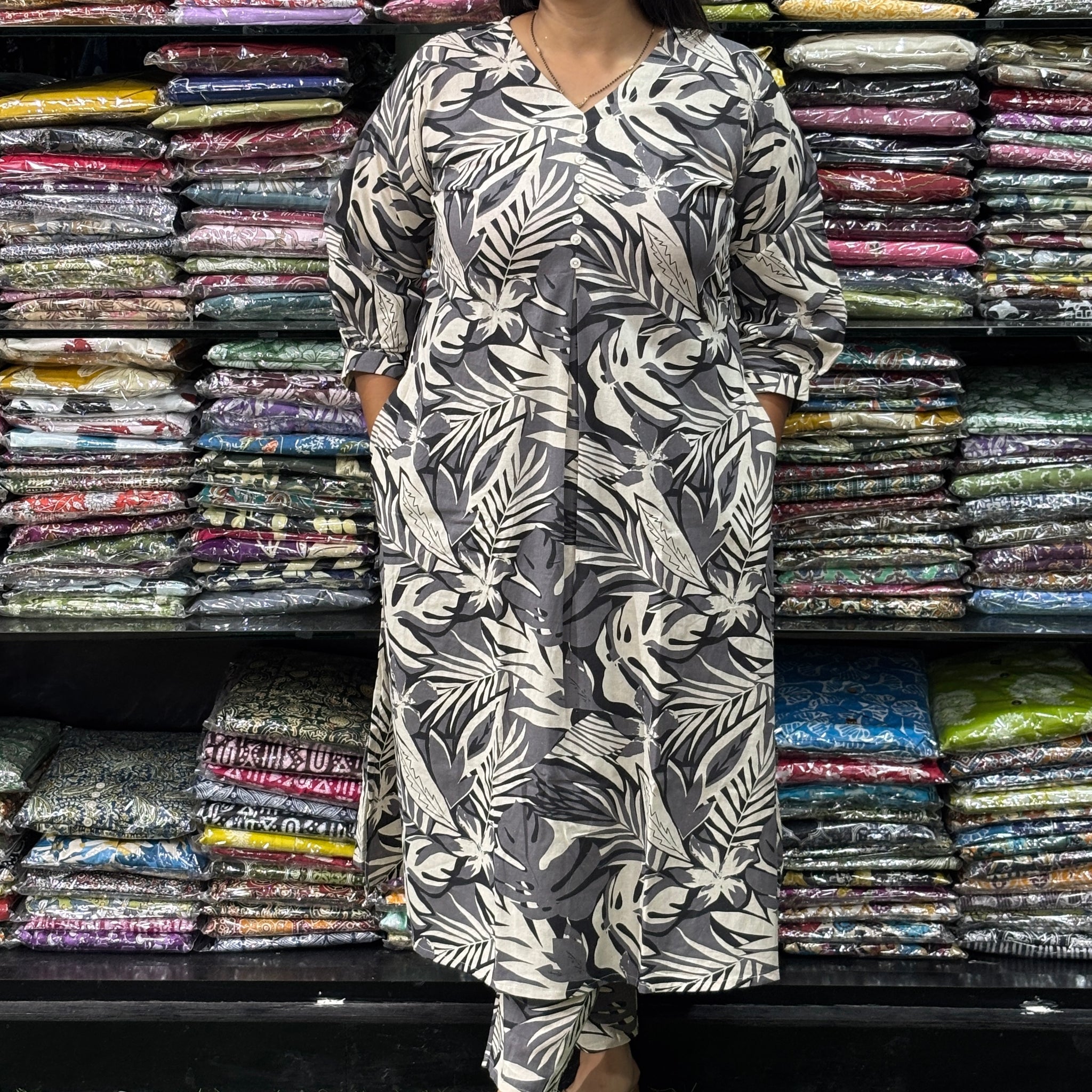 ALINE KURTI-PANT (FLEX COTTON)