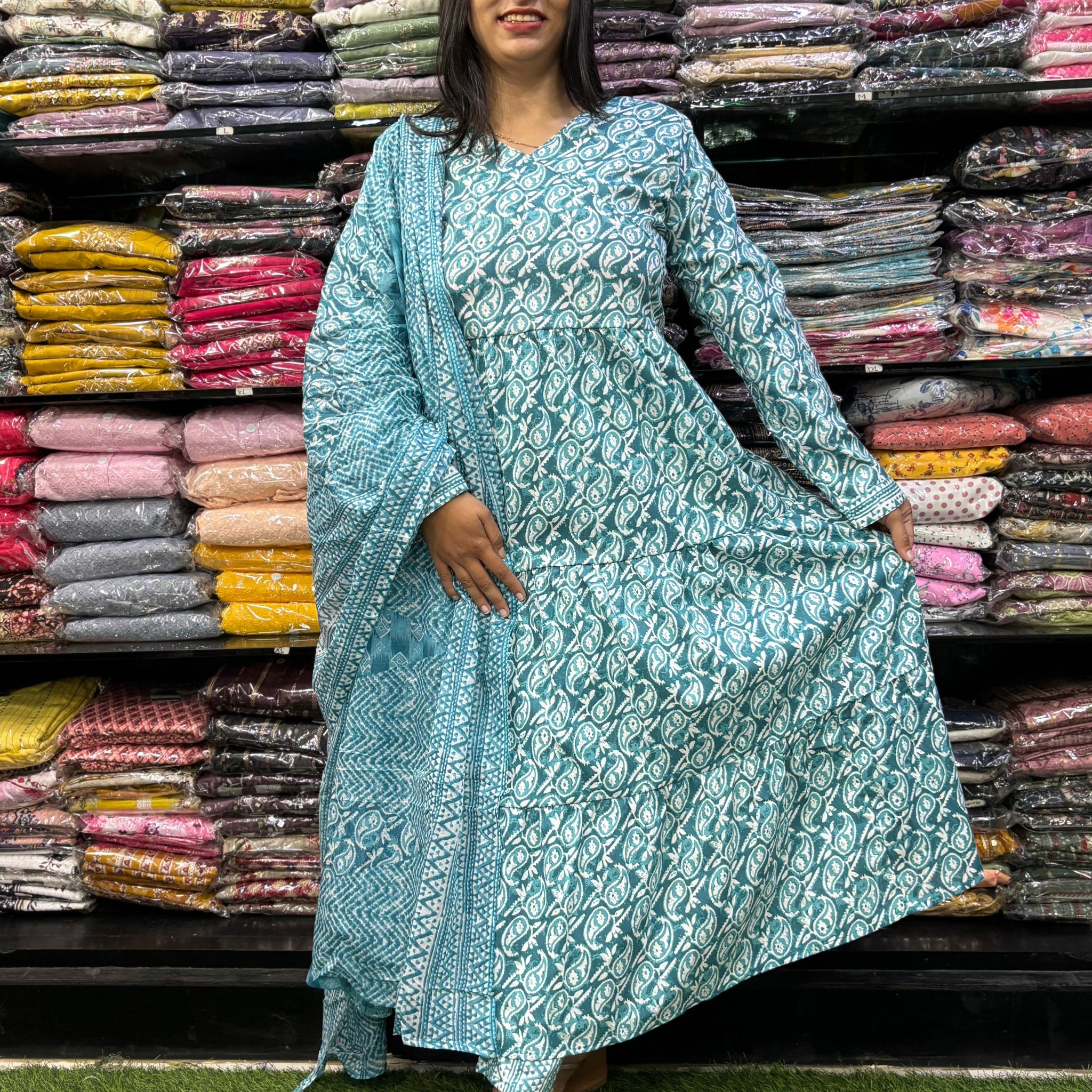 PURE  COTTON KURTI PANT & DUPATTA
